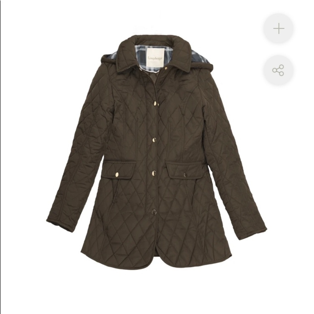 Longaberger Olive Diamond Quilted Barn Jacket